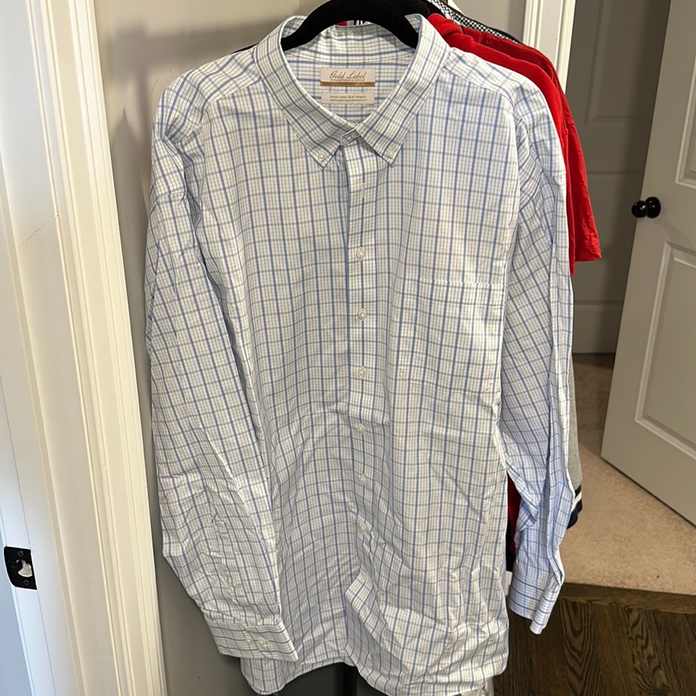 Round tree & Yorke Gold label performance button down long sleeve